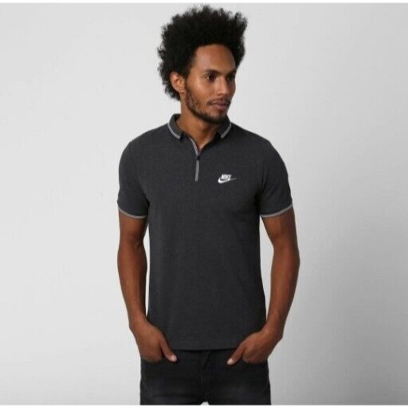 Nike Slim Fit Polo Men's XL Charcoal Gray Athletic Performance Polo 408654-010 - Picture 1 of 6
